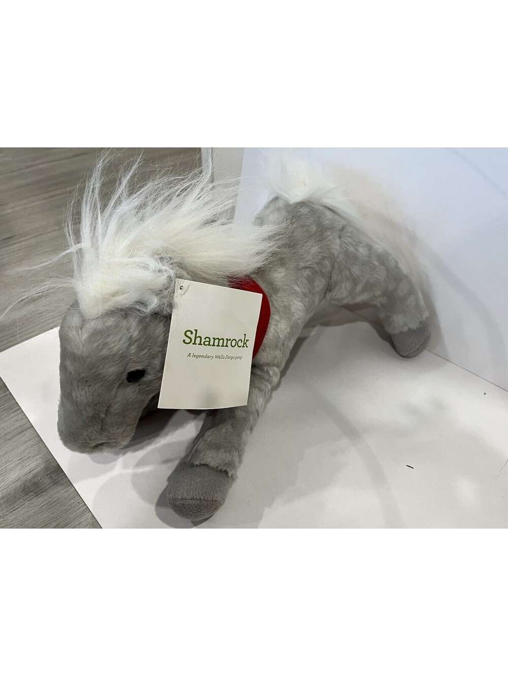 Wells Fargo 15" Legendary Stagecoach Pony Shamrock Gray Horse Plush With Tag